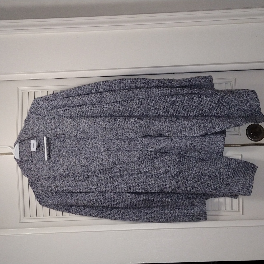 Old Navy Gray Knitted Cardigan (Size: Large)